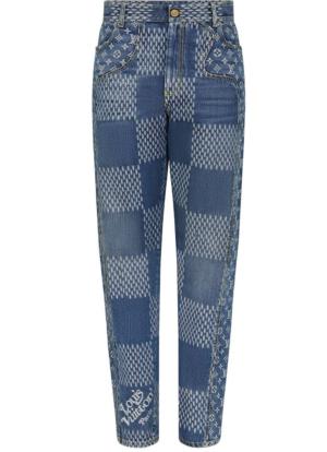 Louis Vuitton x Nigo Giant Damier Waves MNGM Denim Pants