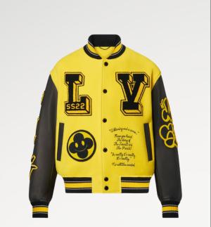 Leather Embroidered Varsity