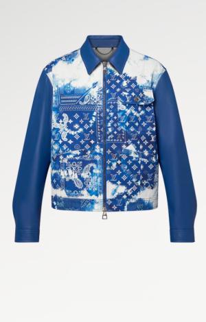 Monogram Bandana Mix Leather Denim Blouson