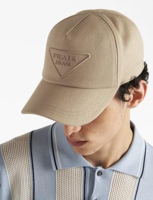Prada logo embroidery cap