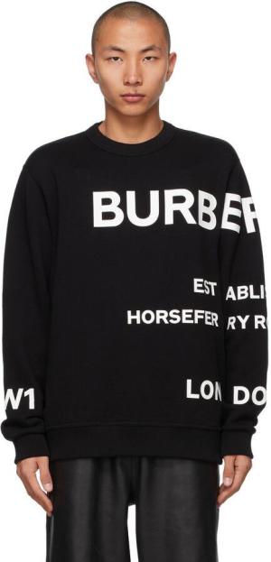 Burberry Black 'Horseferry' Sweatshirt