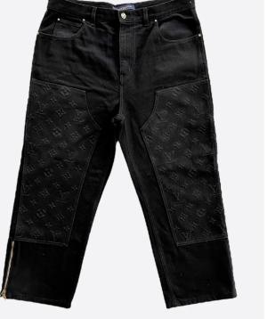 Louis Vuitton Black Monogram Carpenter Pants