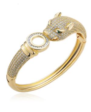 Luxurious Gold Panther Bracelet & Ring Set
