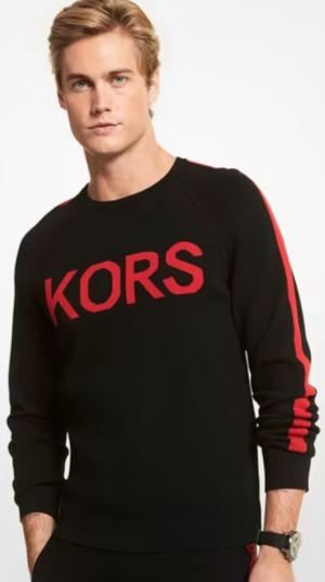 MICHAEL KORS Stretch Viscose Sweater with Typographic Print