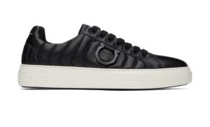 Salvatore Ferragamo Leather Sneakers Black Sneakers