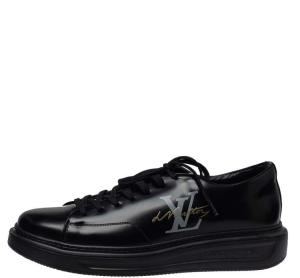 Louis Vuitton Black Leather Beverly Hills Sneakers