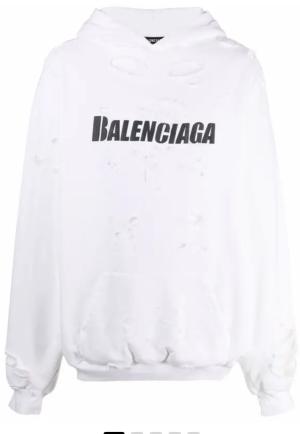 BALENCIAGA  Caps Destroyed Hoodie