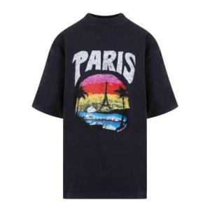 BALENCIAGA | Plain Cotton Logo T-Shirts