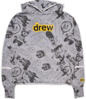 Drew House secret deconstructed hoodie idears/heather grey