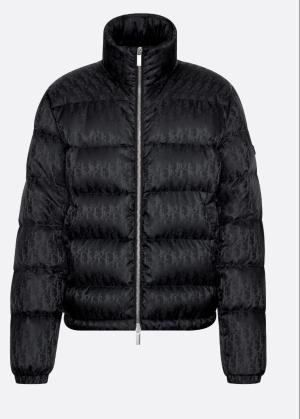 Dior Oblique Down Jacket Black Technical Jacquard Reference: 943C449A4462_C989