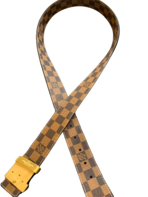 LV reversible belt, pure leather, brown, black colour