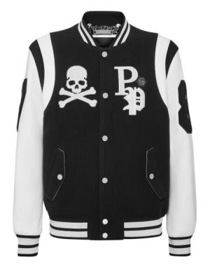 PHILIPPPLEIN COLLEGE JACKET DEER LEATHER SLEEVES PATCHES