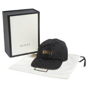 Gucci Gucci Black GG Canvas Baseball Cap 