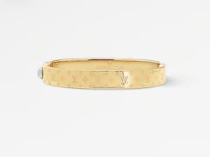 Auth Louis Vuitton Nanogram Cuff LV Multi Icon Monogram Bracelet