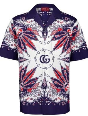 Double G Bandana Print cotton shirt 