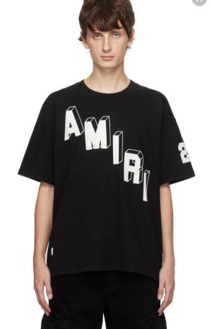 AMIRI FLOCKED HOCKEY SKATER T-SHIRT