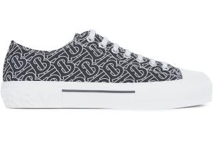 Burberry Monogram Print Cotton Low Black White