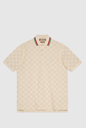 COTTON PIQUET POLO WITH GG