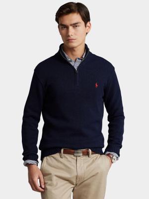 POLO RALPH LAUREN Sweater in dark blue with zip