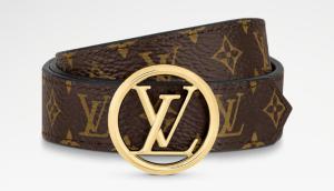 LV brown colour reversible belt