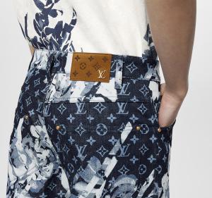 Monogram Printed Denim Pants