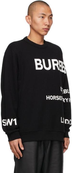 Burberry Black 'Horseferry' Sweatshirt