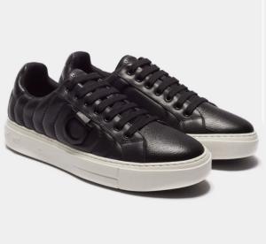 Salvatore Ferragamo Leather Sneakers Black Sneakers