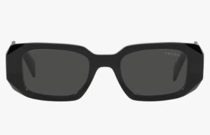 Prada unisex Rectangular Non-Polarized Sunglasses PR 17WS Black/Grey 49/20/145