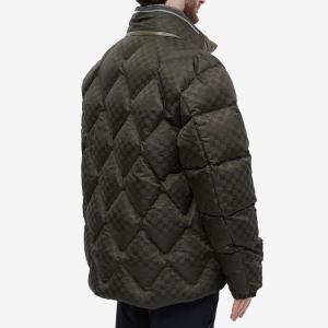 Moncler Men's Nijma Mongrammed Down Jacket in Green