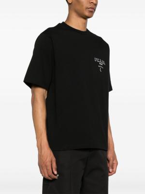 Prada Jersey Logo T-Shirt Black Cotton 