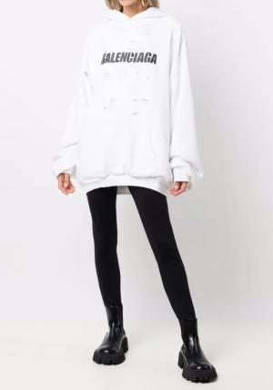 BALENCIAGA  Caps Destroyed Hoodie
