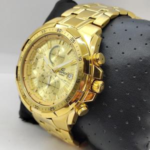 Casio Edifice EFR-539FG-7AV Chronograph Full Gold Plated Quartz Men's Watch