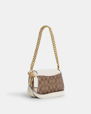 COACH Brie Shoulder Bag In Colorblock Signature Canvas