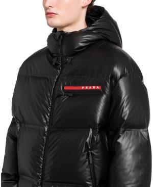 Light Re-Nylon hooded puffer jacket