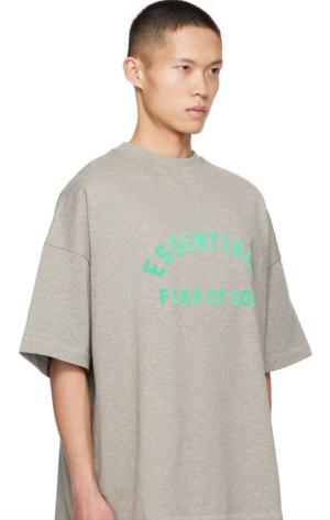 FEAR OF GOD ESSENTIALS Gray Crewneck T-Shirt