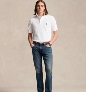 Polo Ralph Lauren Men white Custom Fit Mesh Polo