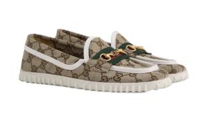 Gucci Driver With Horsebit Web 'Beige' 