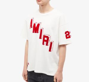 AMIRI FLOCKED HOCKEY SKATER T-SHIRT