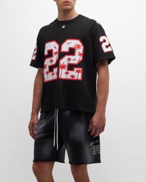 AMIRI Oversized 22 Football T-shirt in Cotton