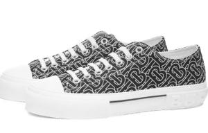 Burberry Monogram Print Cotton Low Black White