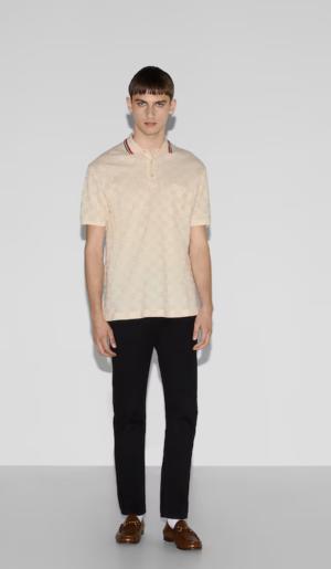 COTTON PIQUET POLO WITH GG