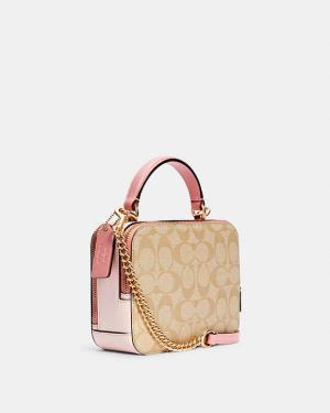 Disney X Coach Box Crossbody In Signature Canvas With Patches
