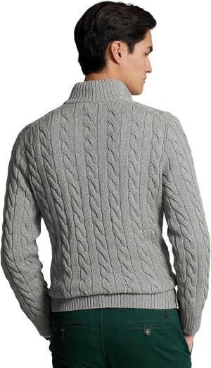 POLO RALPH LAUREN Men's Long Sleeve Cotton Cable 1/2 Zip