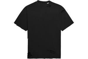 Balenciaga Caps Destroyed Flatground T-shirt Black