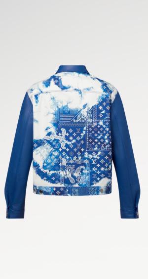 Monogram Bandana Mix Leather Denim Blouson
