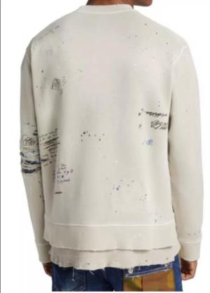 NWT DSQUARD2 Men’s Patched Crewneck Sweatshirt