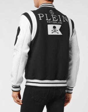 PHILIPPPLEIN COLLEGE JACKET DEER LEATHER SLEEVES PATCHES