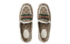 Gucci Driver With Horsebit Web 'Beige' 
