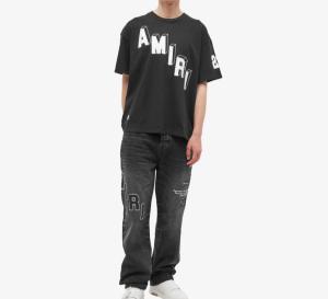 AMIRI FLOCKED HOCKEY SKATER T-SHIRT