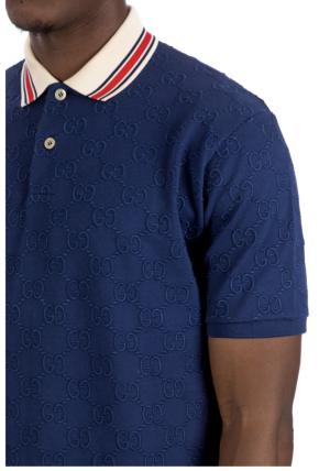GG Supreme Blue embroidery  Polo Shirt